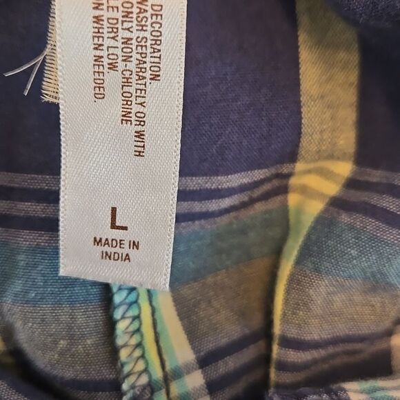 Gilligan & O'Malley Casual Blue and Green Plaid Bottoms - Picture 5 of 6